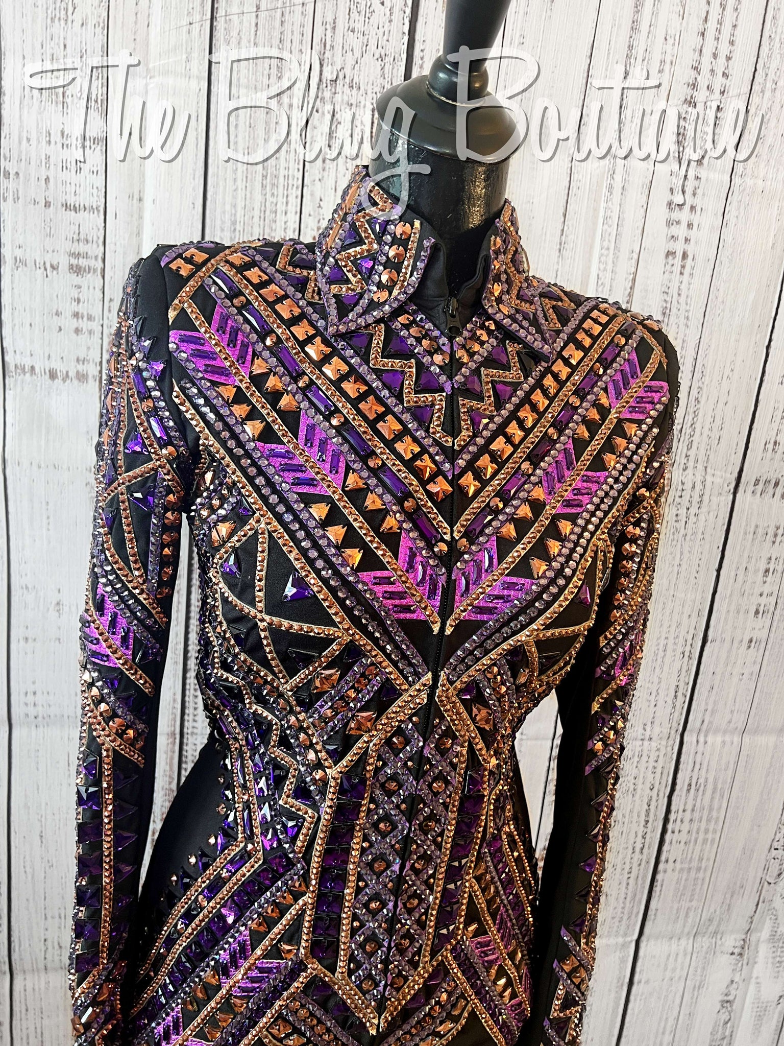 Black, Purple, Rose Gold & Copper Showmanship Jacket (XL)