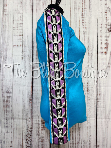 Dark Turquoise, Berry, White & Black Day Shirt Set (2XL)