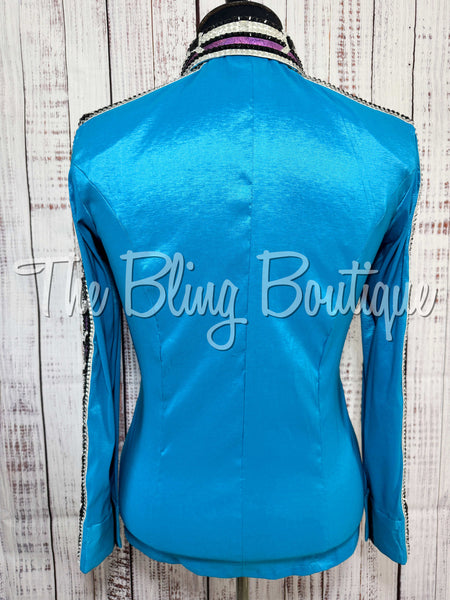 Dark Turquoise, Berry, White & Black Day Shirt Set (2XL)