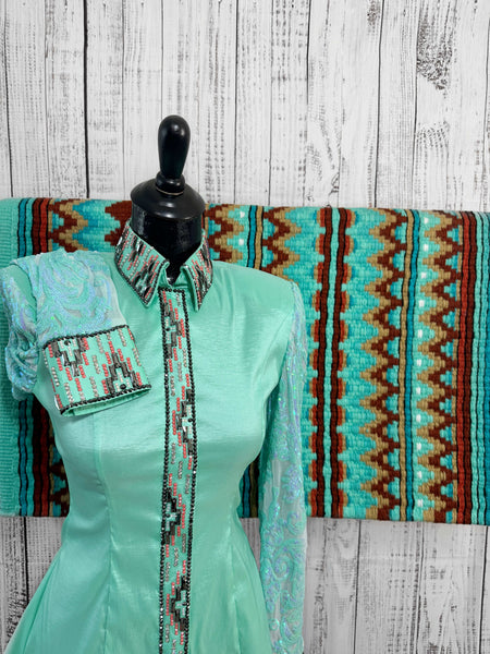 Mint Green Unbridled Couture Consignment Day Shirt Set (S/M)