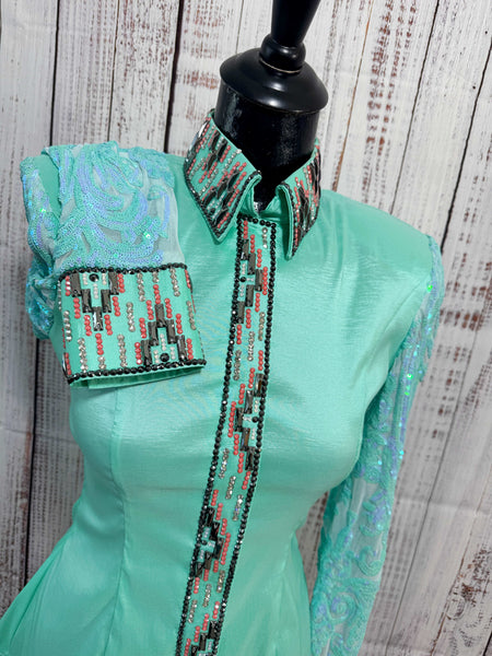 Mint Green Unbridled Couture Consignment Day Shirt Set (S/M)