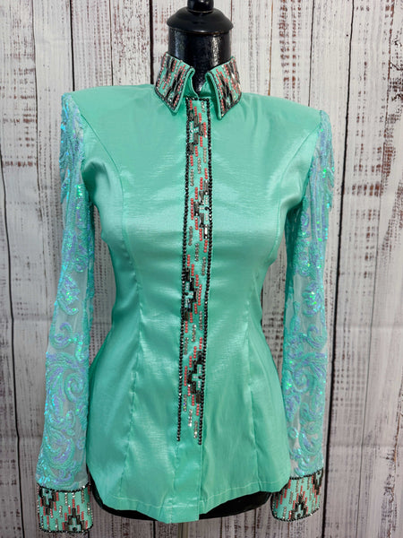 Mint Green Unbridled Couture Consignment Day Shirt Set (S/M)