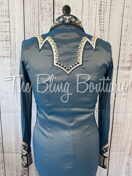 RE-ORDER Smokey Blue, Navy, Bronze, Tan, White & Black Day Shirt Set (Choose Your Size)