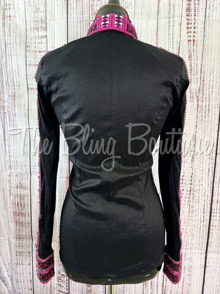 Black, Fuchsia & Raspberry Day Shirt Set (S)