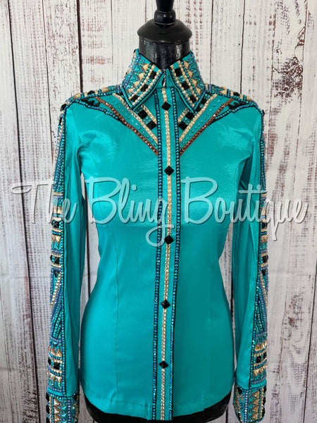 RE-ORDER Teal, Blue, Buckskin, Tan & Black Day Shirt Set (Choose Your Size)
