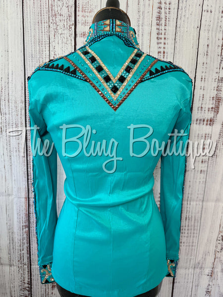RE-ORDER Teal, Blue, Buckskin, Tan & Black Day Shirt Set (Choose Your Size)