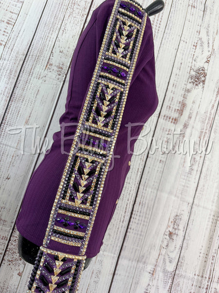 Dark Purple, Tan & Black Day Shirt Set (S)
