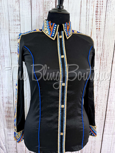Black, Blue & Copper Day Shirt Set (XL)