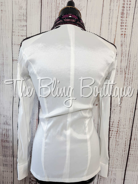 White, Raspberry & Black Day Shirt Set (Small)