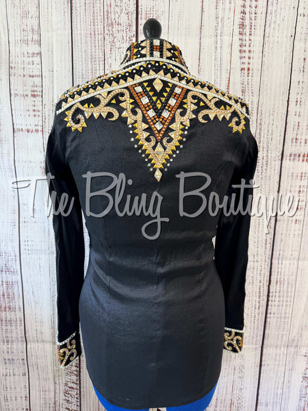 RE-ORDER Black, Rust, Tan & White Day Shirt Set (Choose Your Size)
