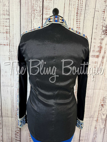 Black, Periwinkle, Rose Gold & White Day Shirt Set (Medium)