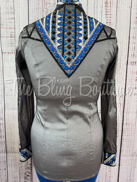 Grey, Blue & Black Day Shirt Set (M)
