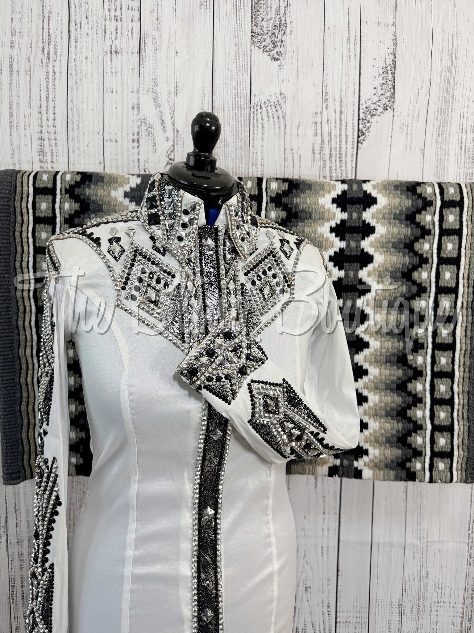 RE-ORDER White, Silver & Grey Day Shirt Set (Choose Your Size)