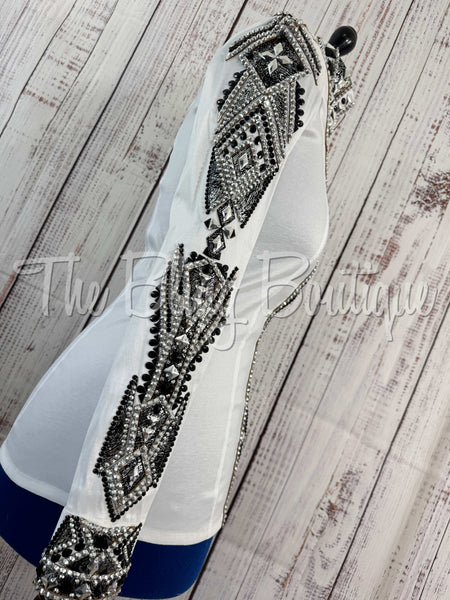 RE-ORDER White, Silver & Grey Day Shirt Set (Choose Your Size)