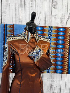 Rust, Blue & Tan Day Shirt Set (XS/S)