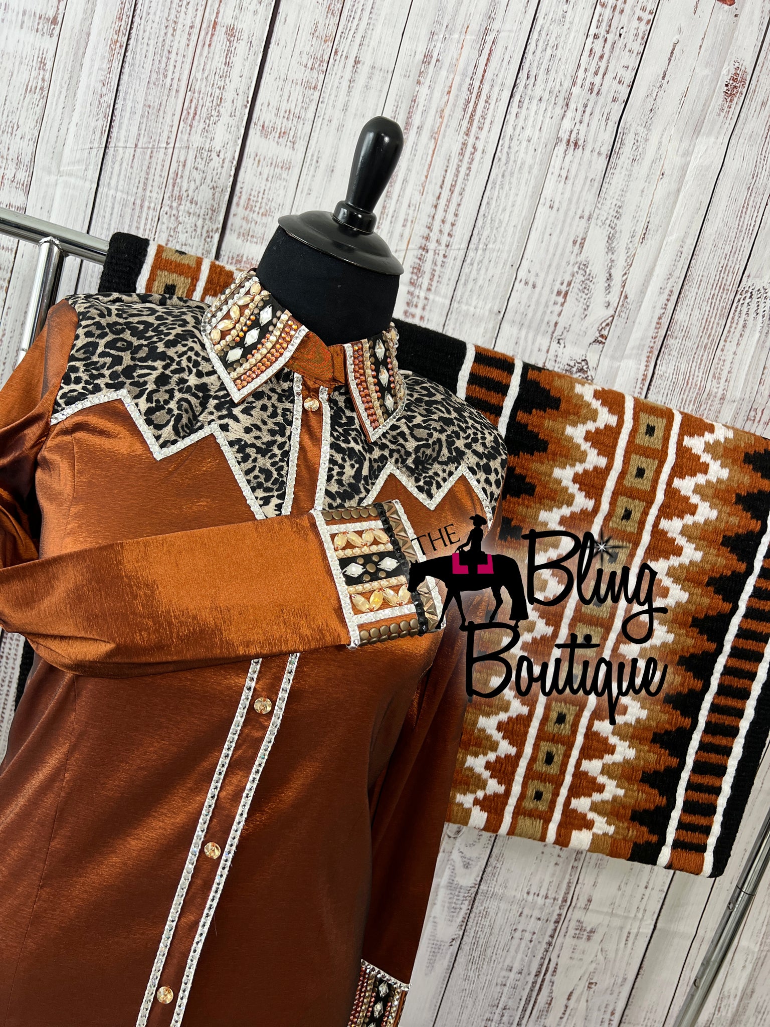 Rust & Leopard Day Shirt Set  (2XL)