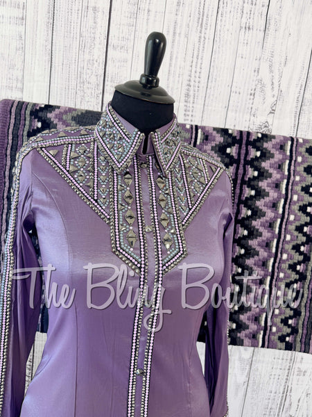 Orchid, Lilac & Charcoal Grey Day Shirt Set (XL)