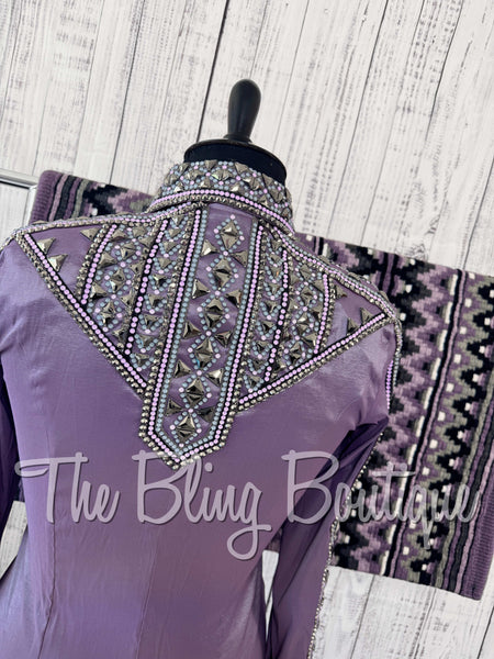 Orchid, Lilac & Charcoal Grey Day Shirt Set (XL)