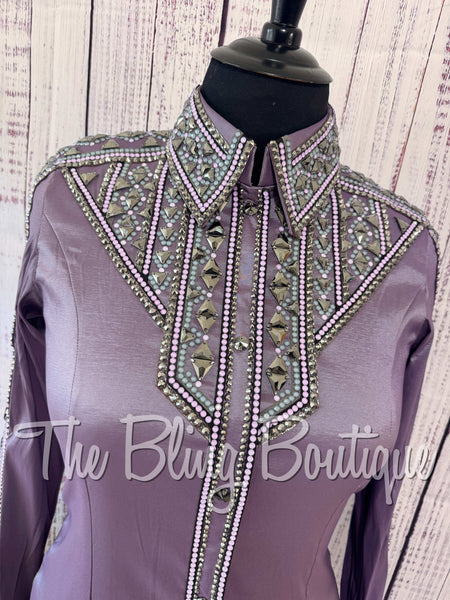 Orchid, Lilac & Charcoal Grey Day Shirt Set (XL)