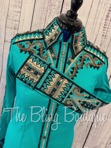 RE-ORDER Teal, Mocha, Tan & Black Day Shirt Set (Choose Your Size)