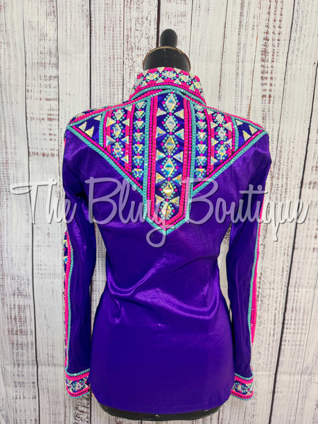 RE-ORDER Vibrant Purple, Neon Pink & Teal Day Shirt Set (Choose Your Size)