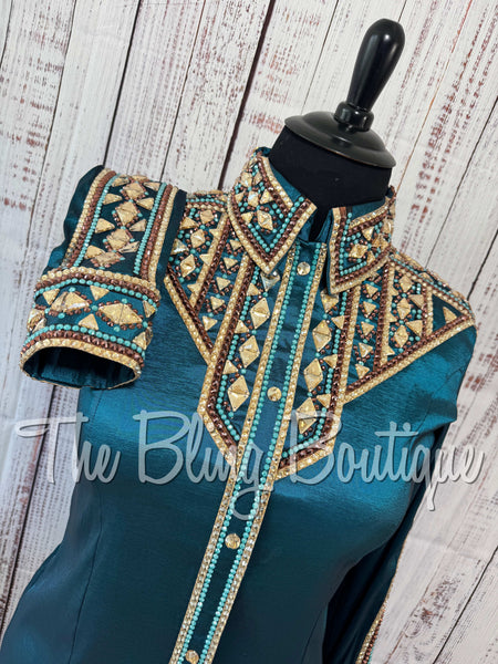 Ocean Teal, Tan, Bronze & Teal Day Shirt Set (2XL)