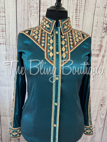 Ocean Teal, Tan, Bronze & Teal Day Shirt Set (2XL)