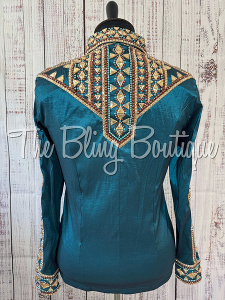 Ocean Teal, Tan, Bronze & Teal Day Shirt Set (2XL)