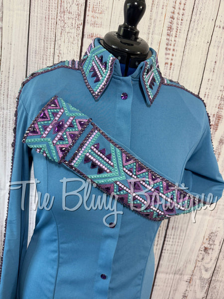 Periwinkle, Purple & Berry Day Shirt Set (Large)