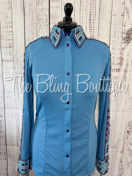 Periwinkle, Purple & Berry Day Shirt Set (Large)
