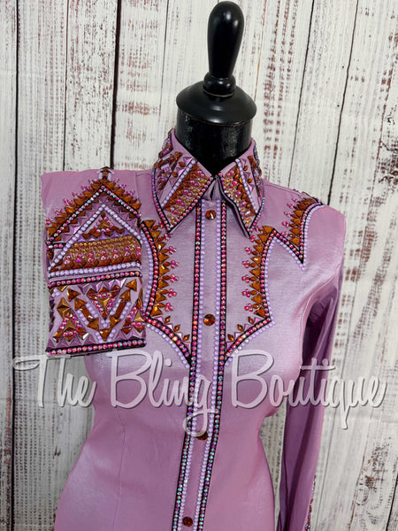 RE-ORDER Lilac & Copper Day Shirt Set (Choose Your Size)