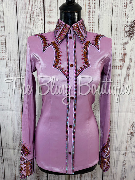 RE-ORDER Lilac & Copper Day Shirt Set (Choose Your Size)