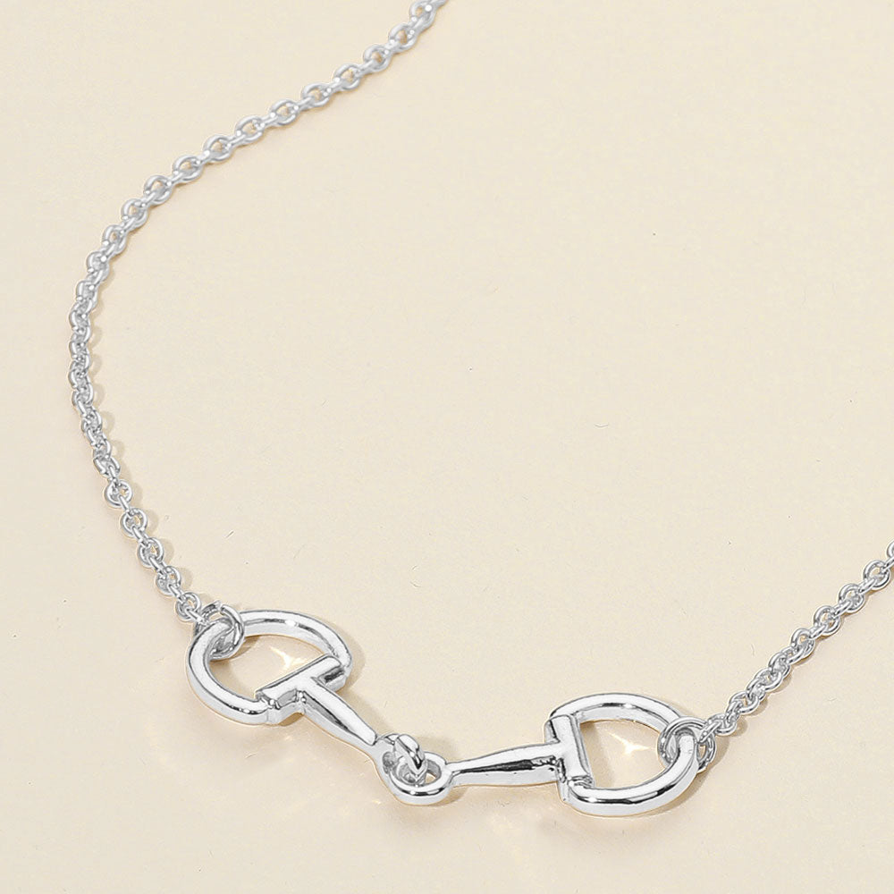HOLIDAY SPECIAL - Snaffle Bit Necklace - Silver