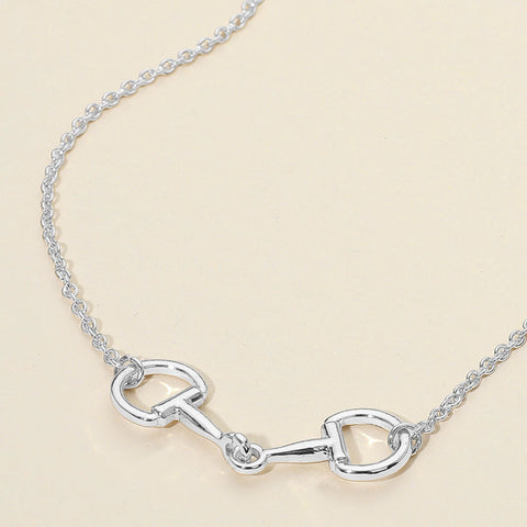 HOLIDAY SPECIAL - Snaffle Bit Necklace - Silver