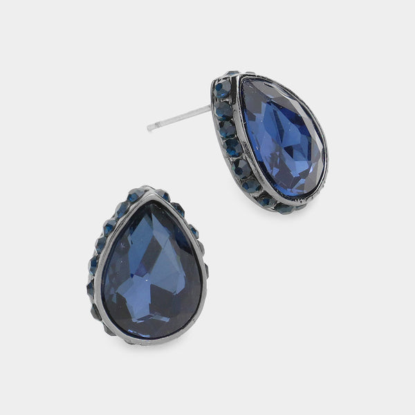 Tear Drop Crystal Earrings (Multiple Colors Available)