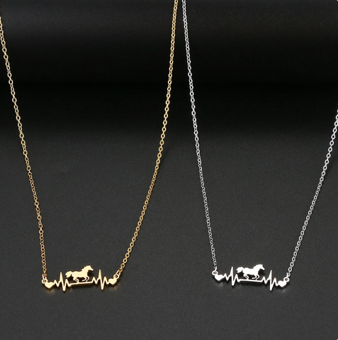 BLACK FRIDAY SPECIAL - Horse Heartbeat Necklace