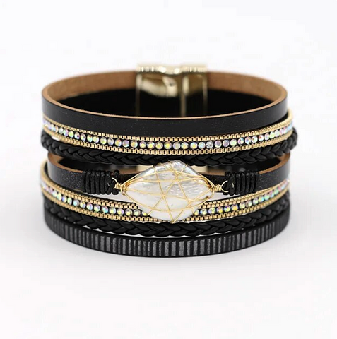 BLACK FRIDAY SPECIAL - Black Pearl Wrap Bracelet