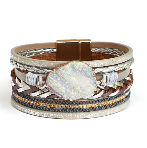 BLACK FRIDAY SPECIAL - White Stone Wrap Bracelet