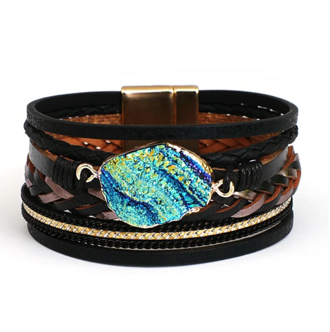 BLACK FRIDAY SPECIAL - Black Stone Wrap Bracelet