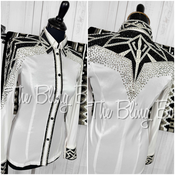 RE-ORDER White & Black Day Shirt Set (Choose Your Size)