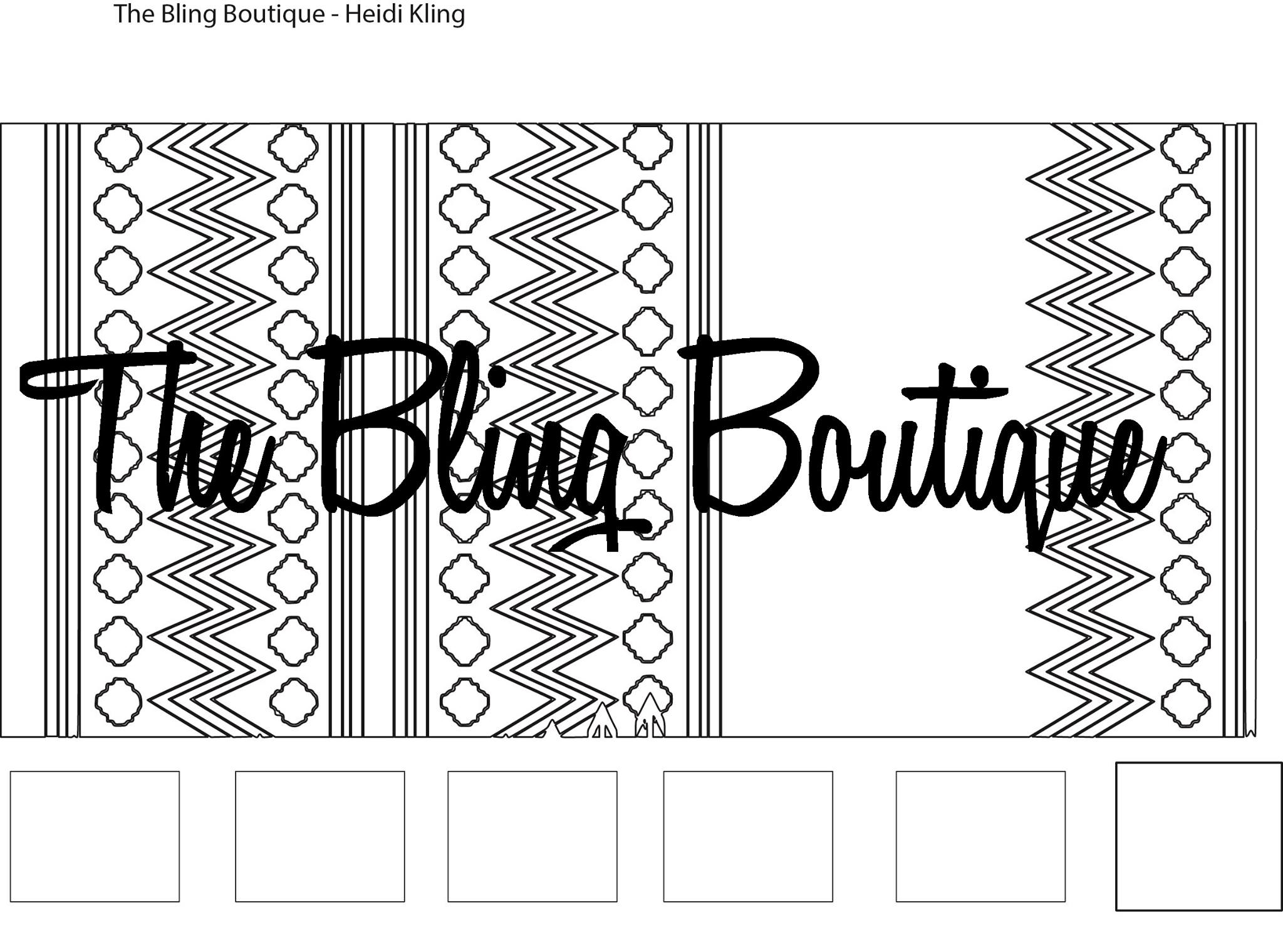 Custom Bling Boutique Show Pad - Design #1