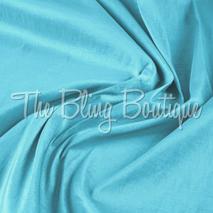 Fitted Taffeta Zip Up Shirt - Aqua