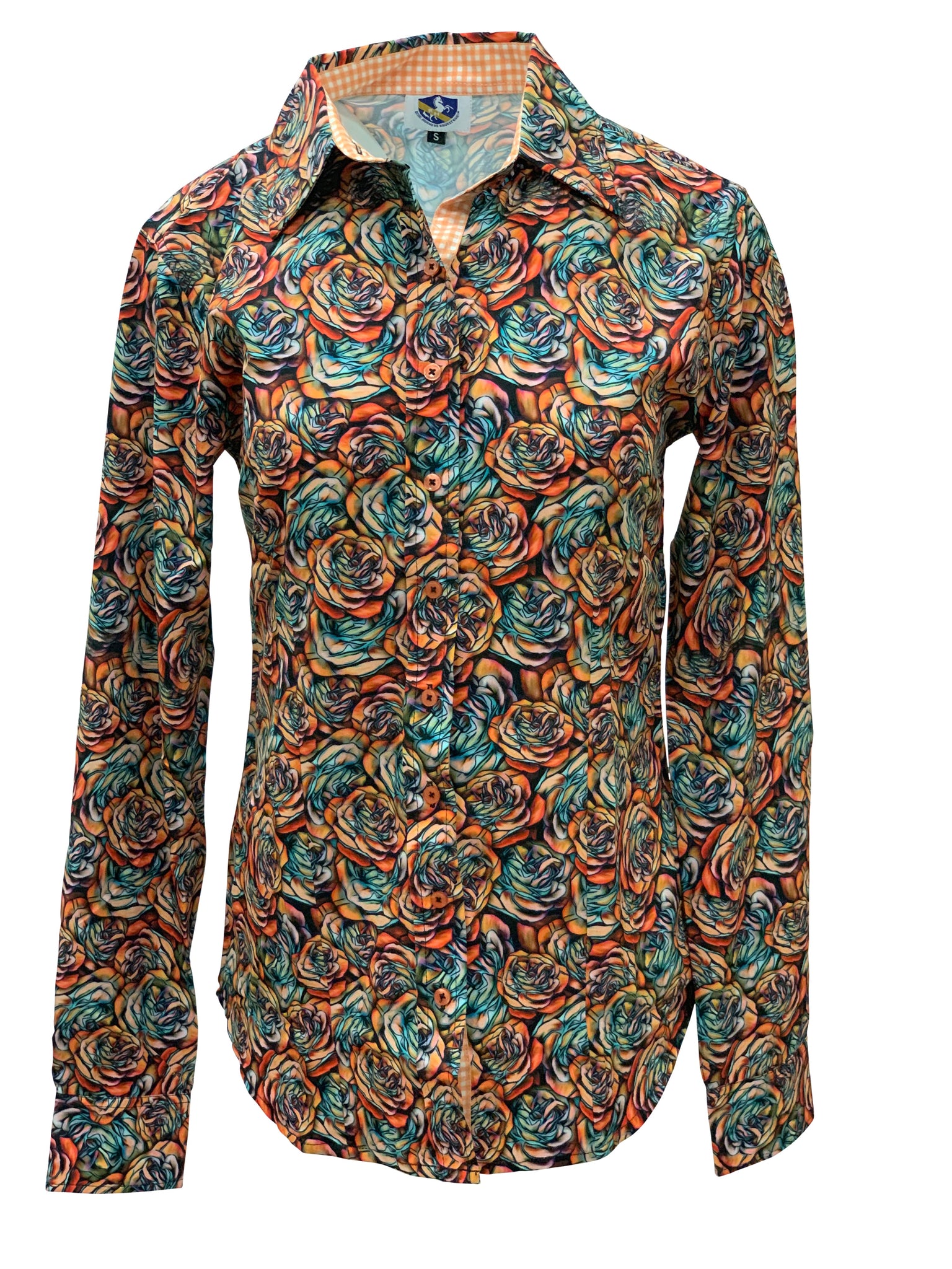 A Printed Fitted Button Down - Western Print