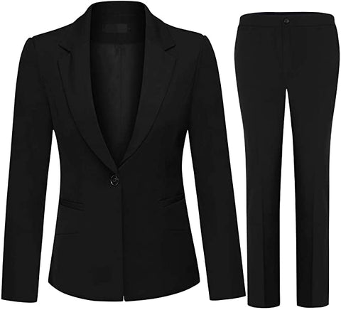 Black Blazer Suit Set