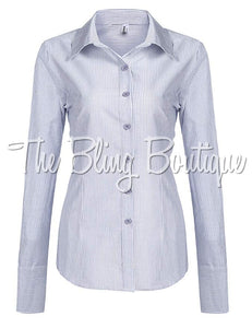 (Multiple Colors Available) Striped Button Down Shirt