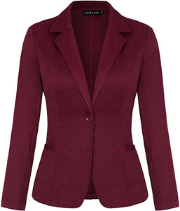 Wine blazer womens cheap