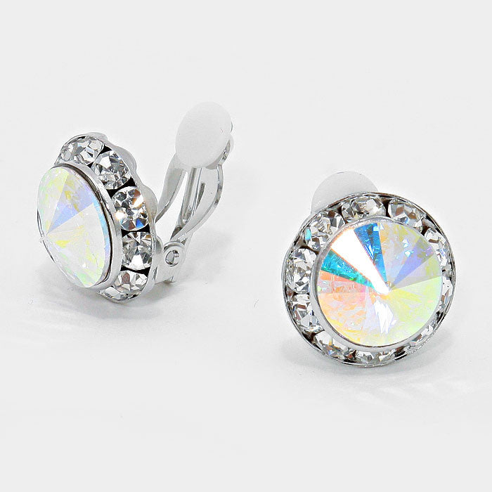 Clip On Crystal Earrings
