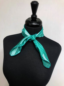 Mint Dot Sheer Stripe Scarf