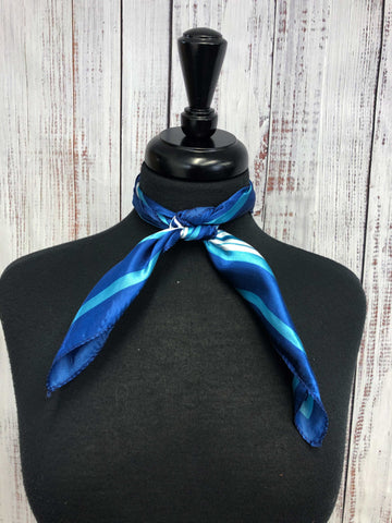 Turquoise & Royal Stripe Scarf