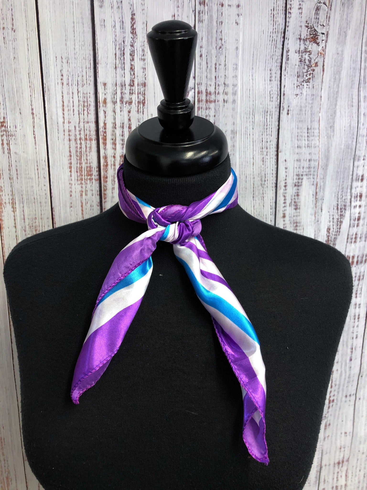 Purple & Turquoise Stripe Scarf